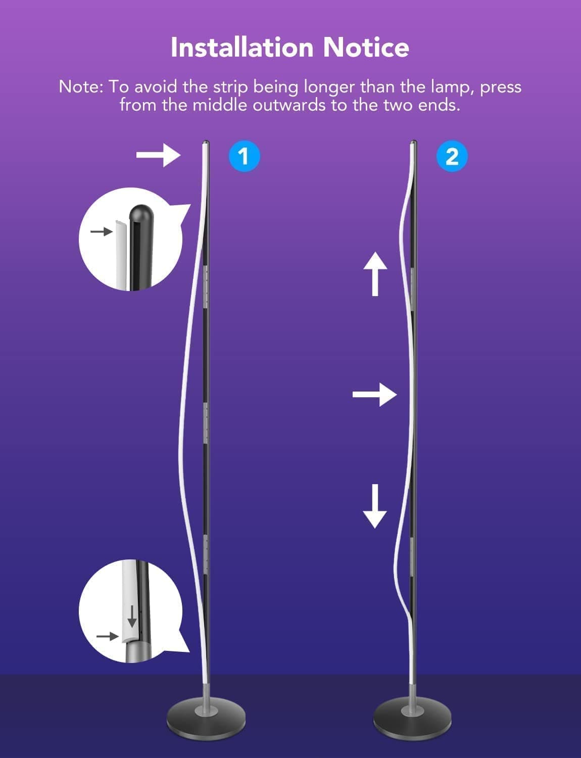 Designová rohová lampa Govee RGBW Floor Lamp Lite s technologií RGBICWW - náhled 2