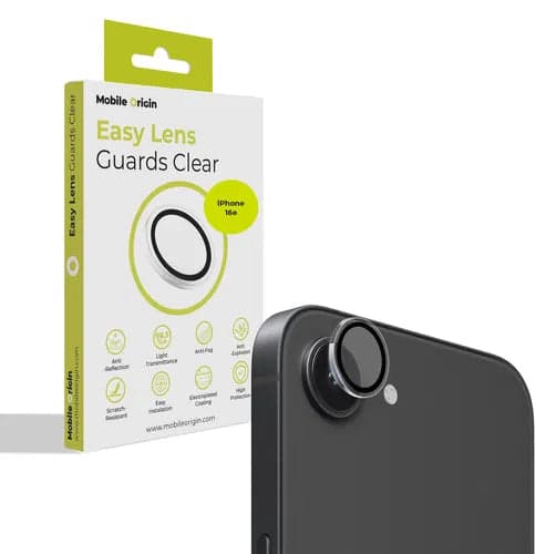 Sklo na fotoaparát pro iPhone 16e Mobile Origin Easy Lens Full Cover - průhledné - náhled 1