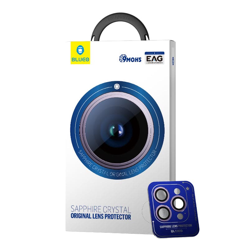 Safírové sklo na čočky pro iPhone 14 Pro / Pro Max Blueo - fialové - náhled 2