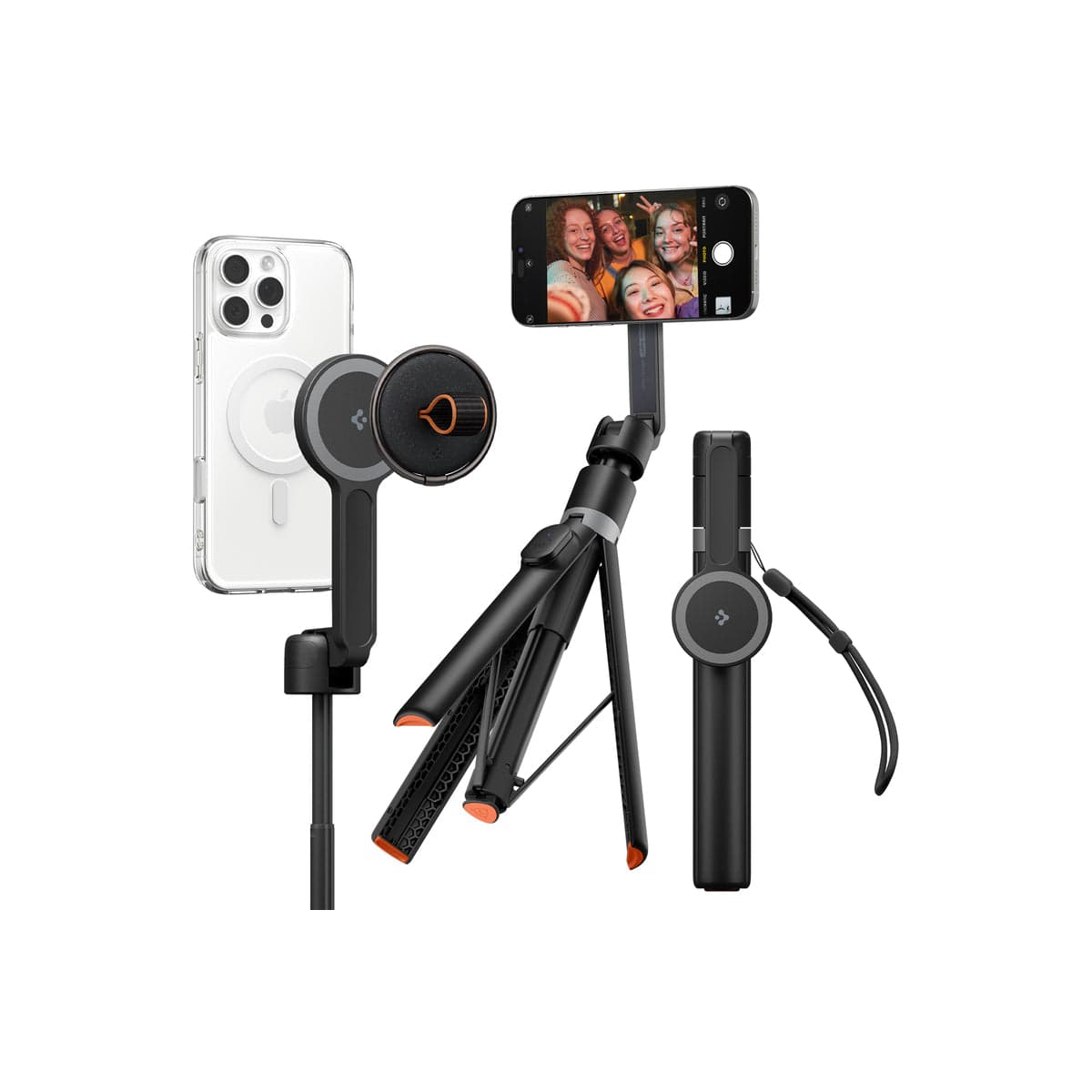 Stativ Spigen Selfie Stick MagSafe+ Tripod - černý