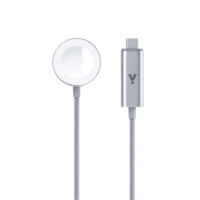 Magnetický USB-C rychlonabíjecí kabel pro Apple Watch 1,2 m iSTYLE - stříbrný