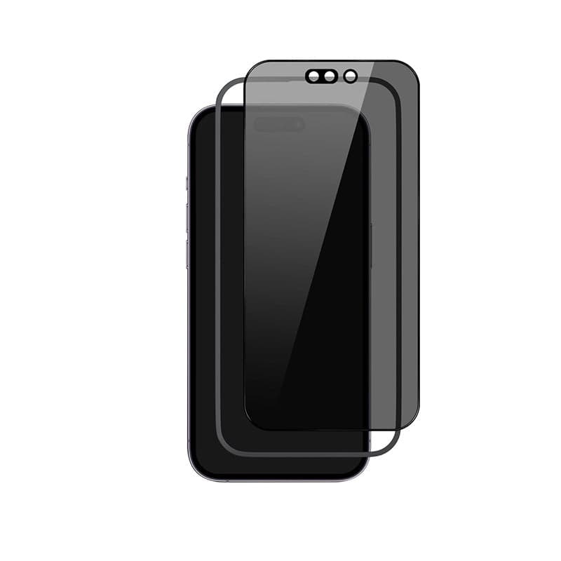 Ochranné sklo na iPhone 15 Pro Max iSTYLE EDGE TO EDGE PRIVACY GLASS s instalačním rámečkem