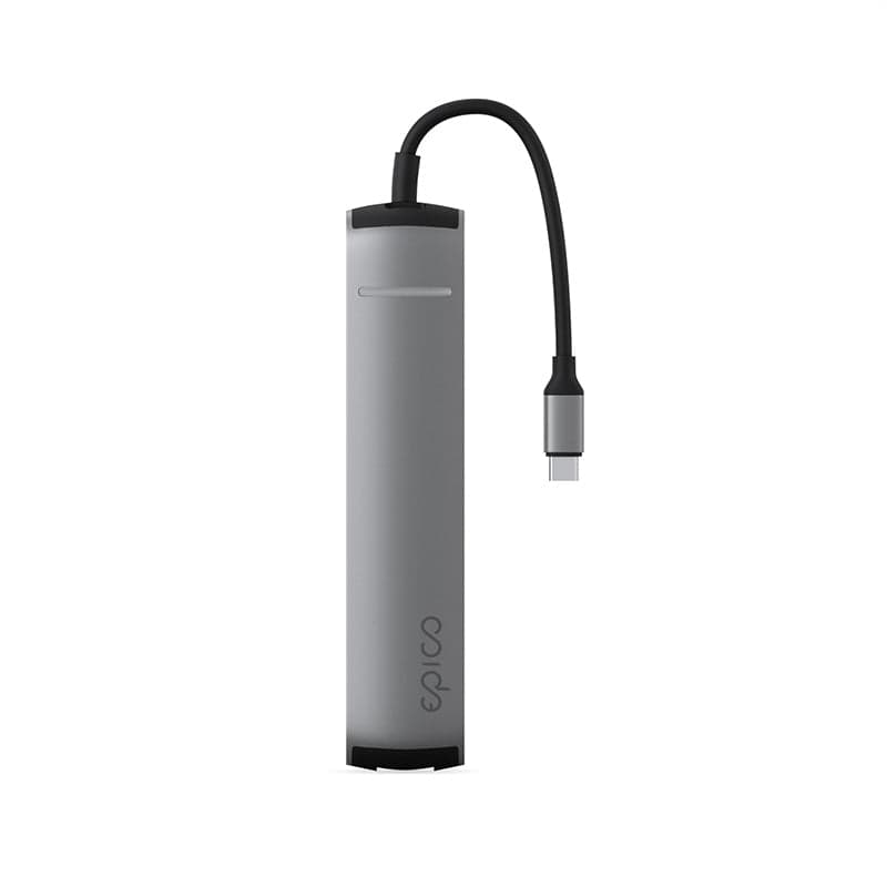 Hliníkový USB-C hub 6v1 Epico s podporou 8K - vesmírně šedý - náhled 3
