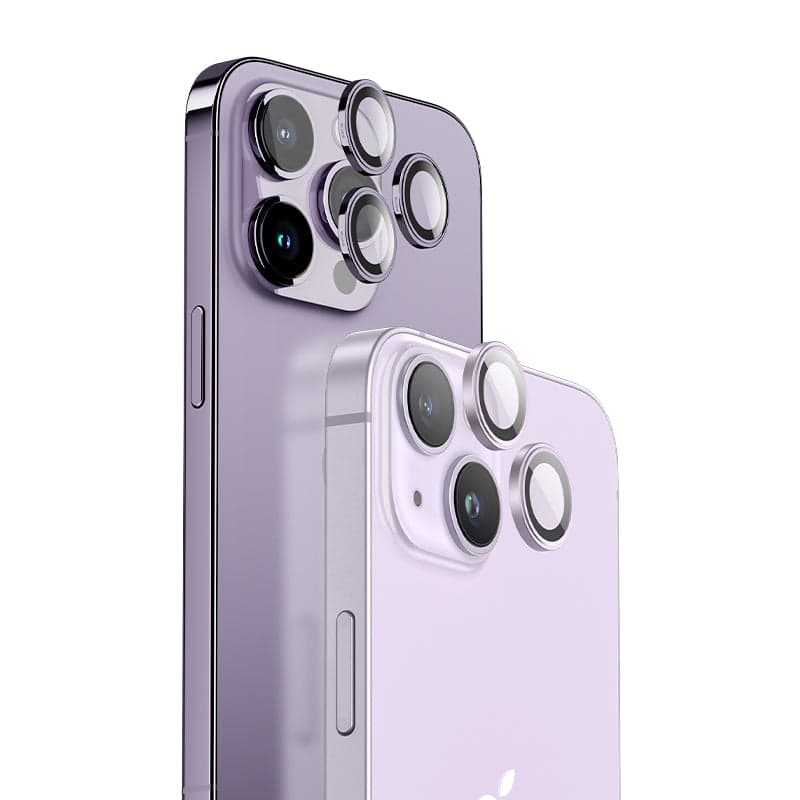 Safírové sklo na čočky pro iPhone 14 Pro / Pro Max Blueo - zlaté - náhled 3