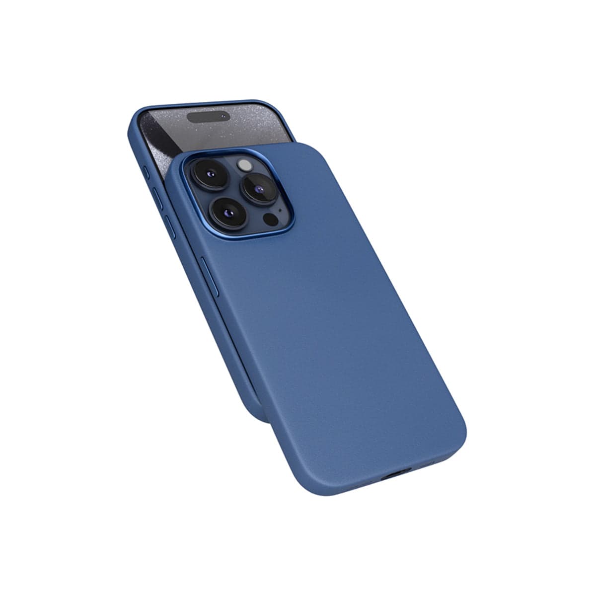 Kožený kryt pro iPhone 15 Pro Epico Mag+ - modrý - náhled 2