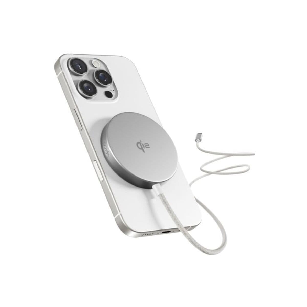 MagSafe nabíječka Epico UltraBase Qi2 Mag+ Charging Pad EO50 - stříbrná - náhled 1