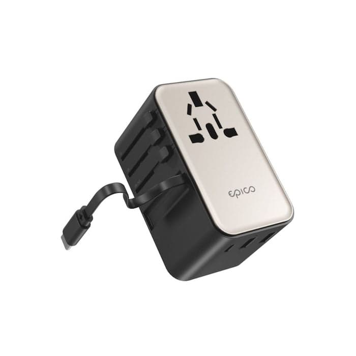 70W univerzální cestovní adaptér Epico UltraBoost Universal GaN - titanový - náhled 2