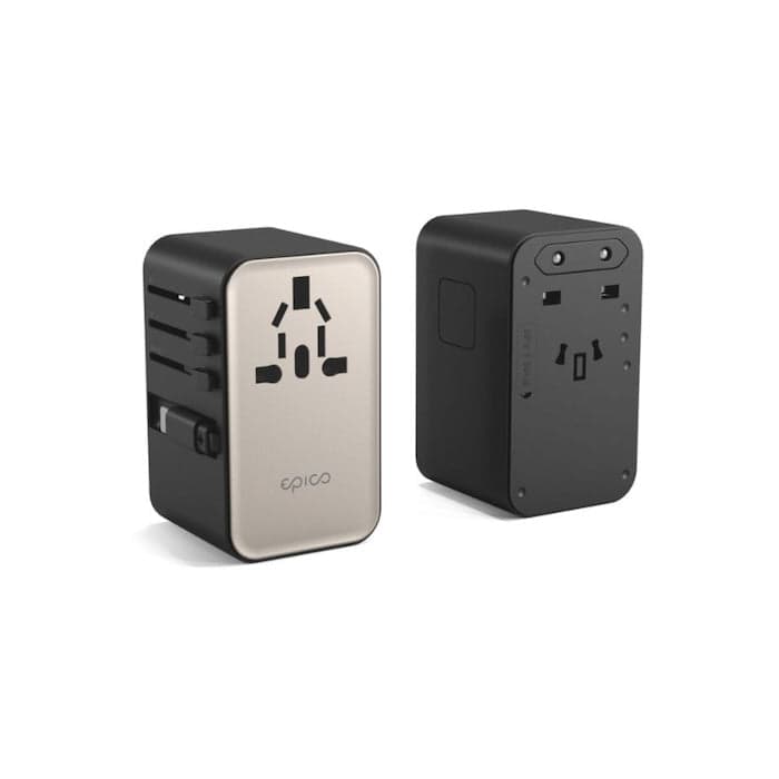 70W univerzální cestovní adaptér Epico UltraBoost Universal GaN - titanový - náhled 3