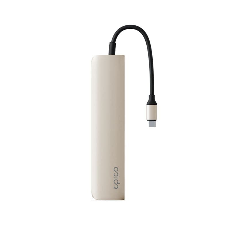 Hub Epico 6in1 Aluminium 8K s USB-C konektorem - hvězdně bílý - náhled 3
