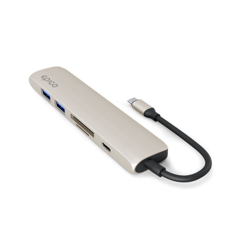 Hub Epico 6in1 Aluminium 8K s USB-C konektorem - hvězdně bílý - náhled 5
