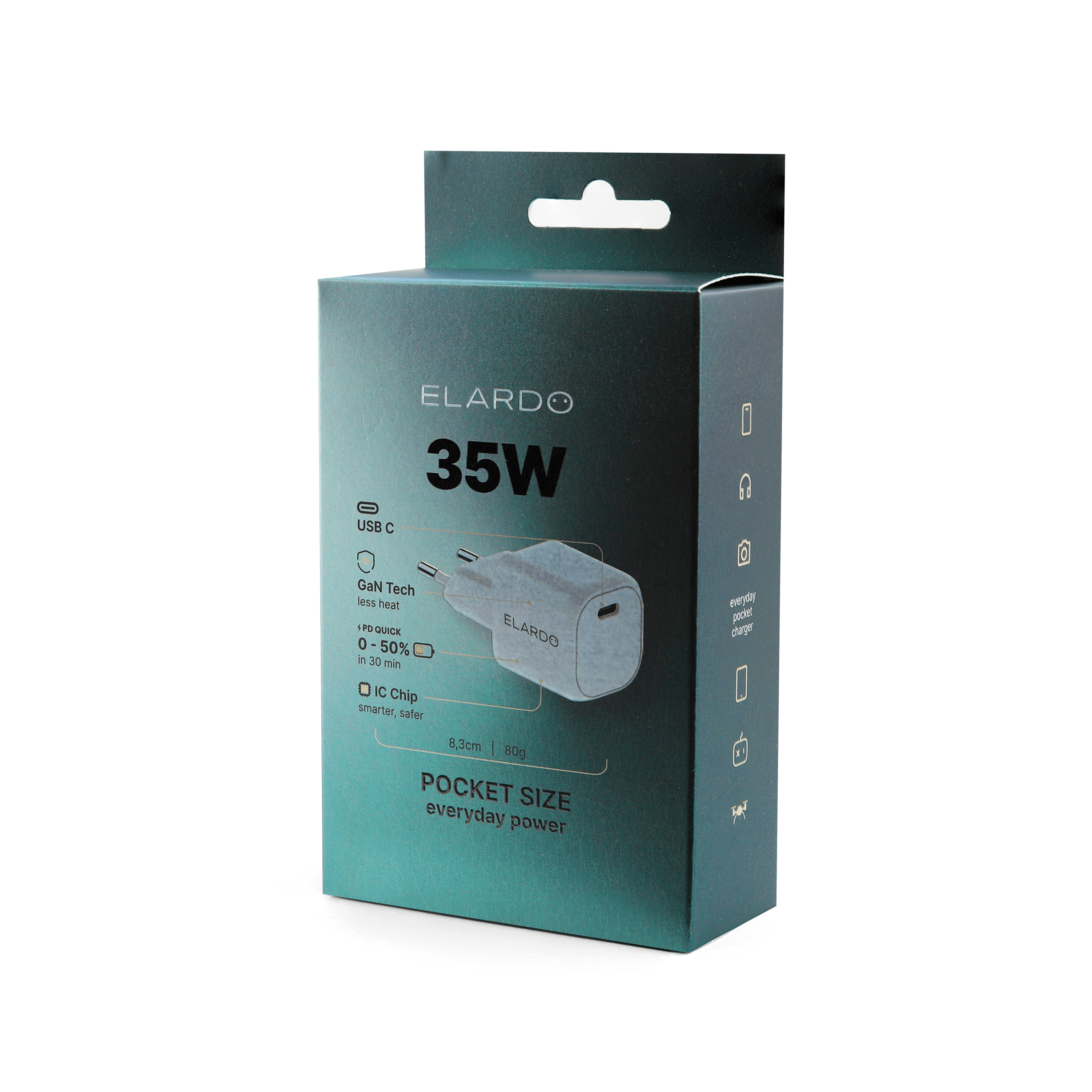 35W kompaktní USB-C nabíječka ELARDO Everyday Charger GaN - náhled 3