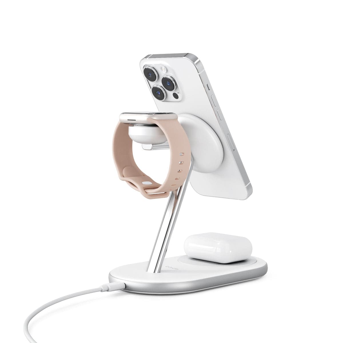 3v1 nabíjecí MagSafe stojan 15W Epico - bílý - náhled 2