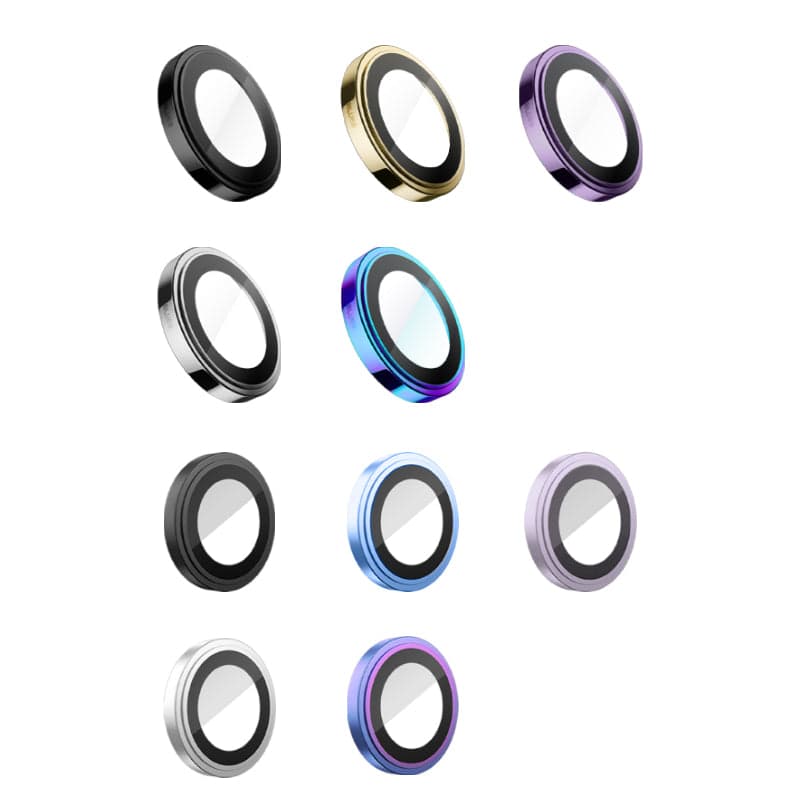 Safírové sklo na čočky pro iPhone 14 Pro / Pro Max Blueo - zlaté - náhled 4