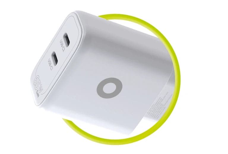 65W adaptér Mobile Origin GaN Dual USB-C Charger MO19 - bílý - náhled 4