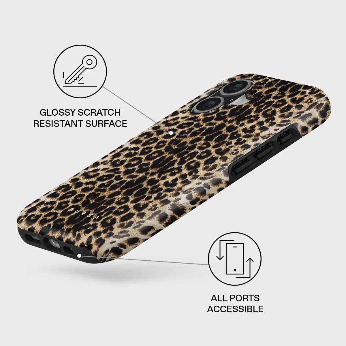 Kryt pro iPhone 17 Burga Player Tough MagSafe Case - leopard - náhled 3
