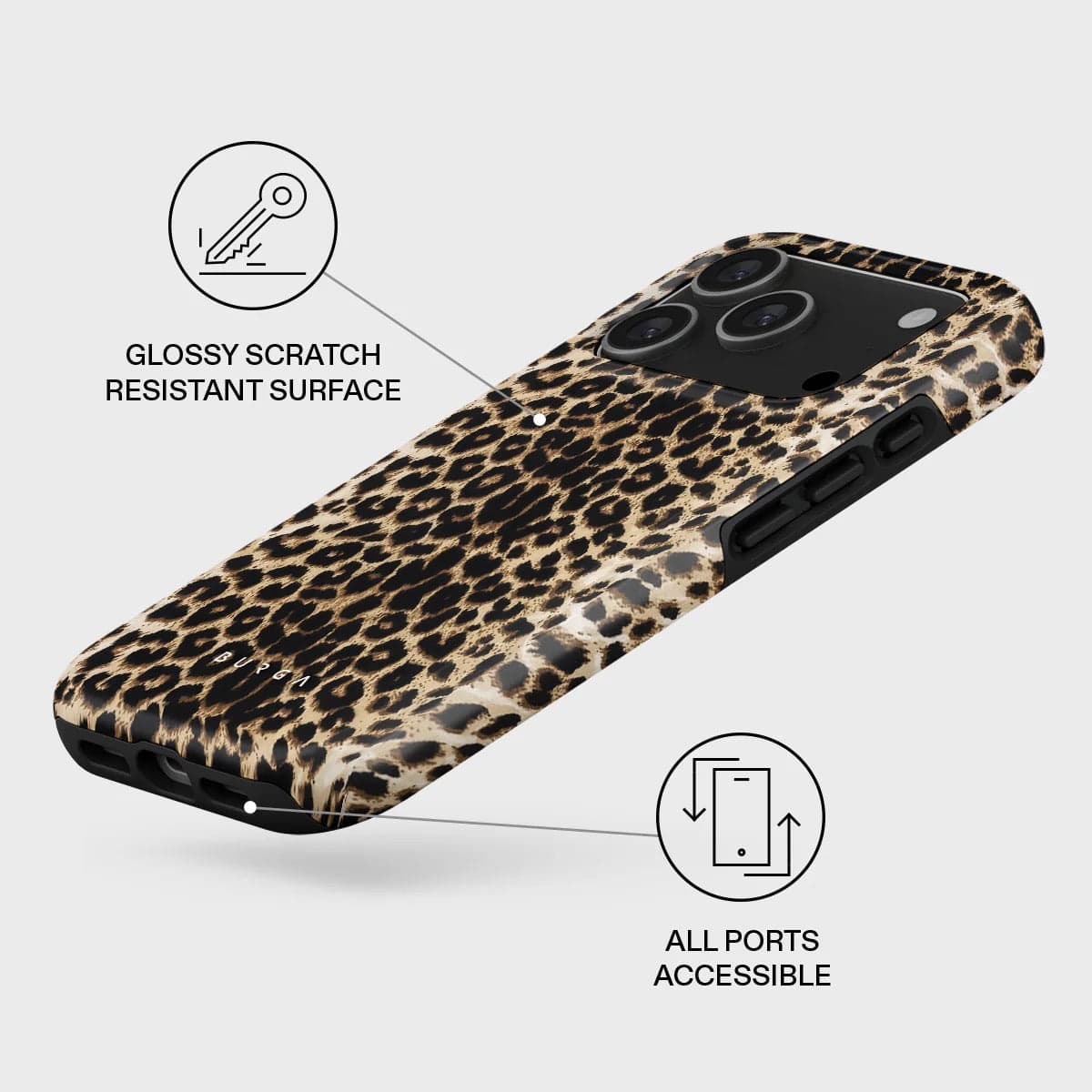 Kryt pro iPhone 17 Pro Burga Player Tough MagSafe Case - leopard - náhled 3