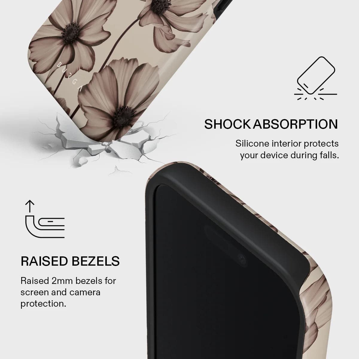Kryt pro iPhone 17 Burga Barely Yours Tough MagSafe Case - květinový - náhled 4
