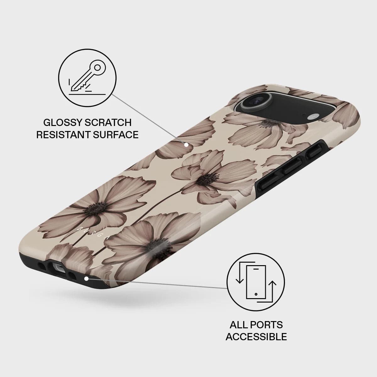 Kryt pro iPhone Air Burga Barely Yours Tough MagSafe Case - květinový - náhled 3