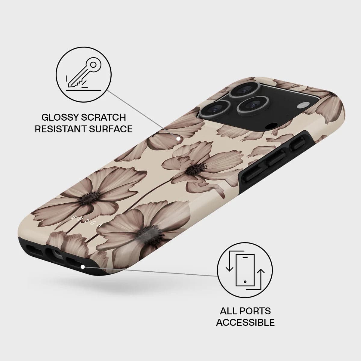 Kryt pro iPhone 17 Pro Burga Barely Yours Tough MagSafe Case - květinový - náhled 4