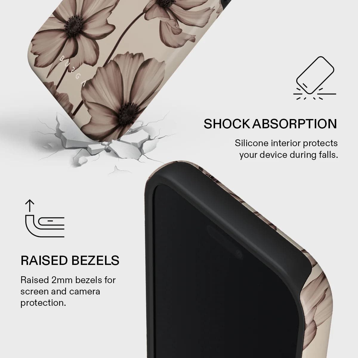 Kryt pro iPhone 17 Pro Burga Barely Yours Tough MagSafe Case - květinový - náhled 3