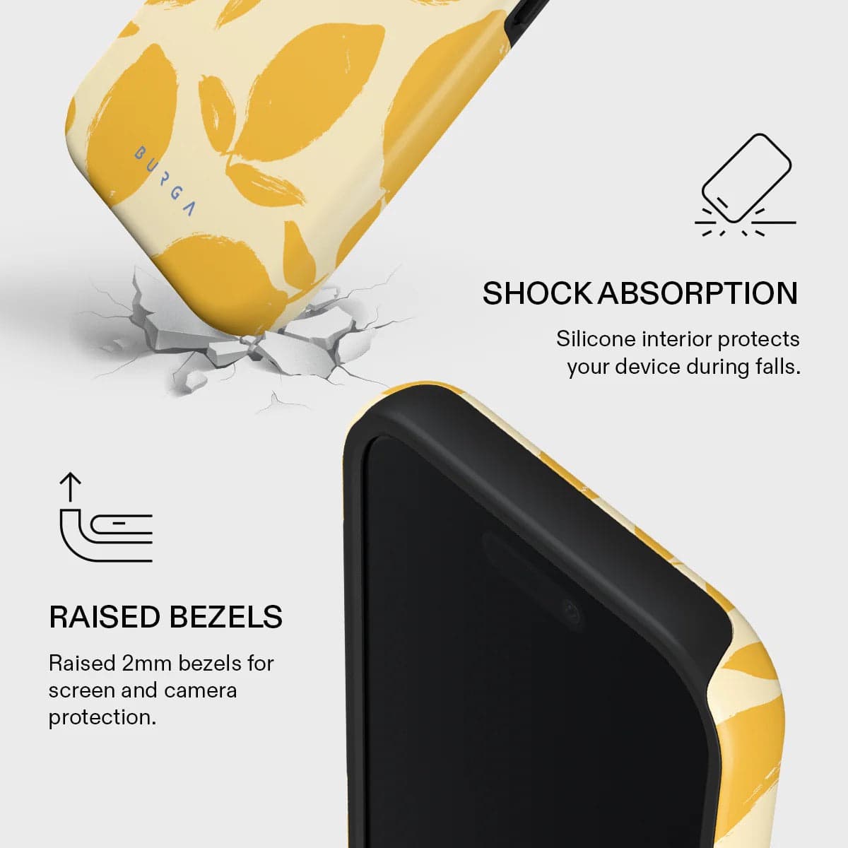 Kryt pro iPhone 17 Burga Lemon Tart Tough MagSafe Case - citrón - náhled 4