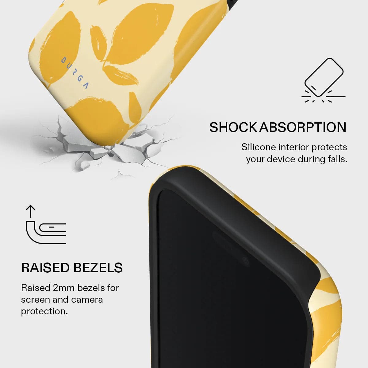 Kryt pro iPhone 17 Pro Max Burga Lemon Tart Tough MagSafe Case - citrón - náhled 3