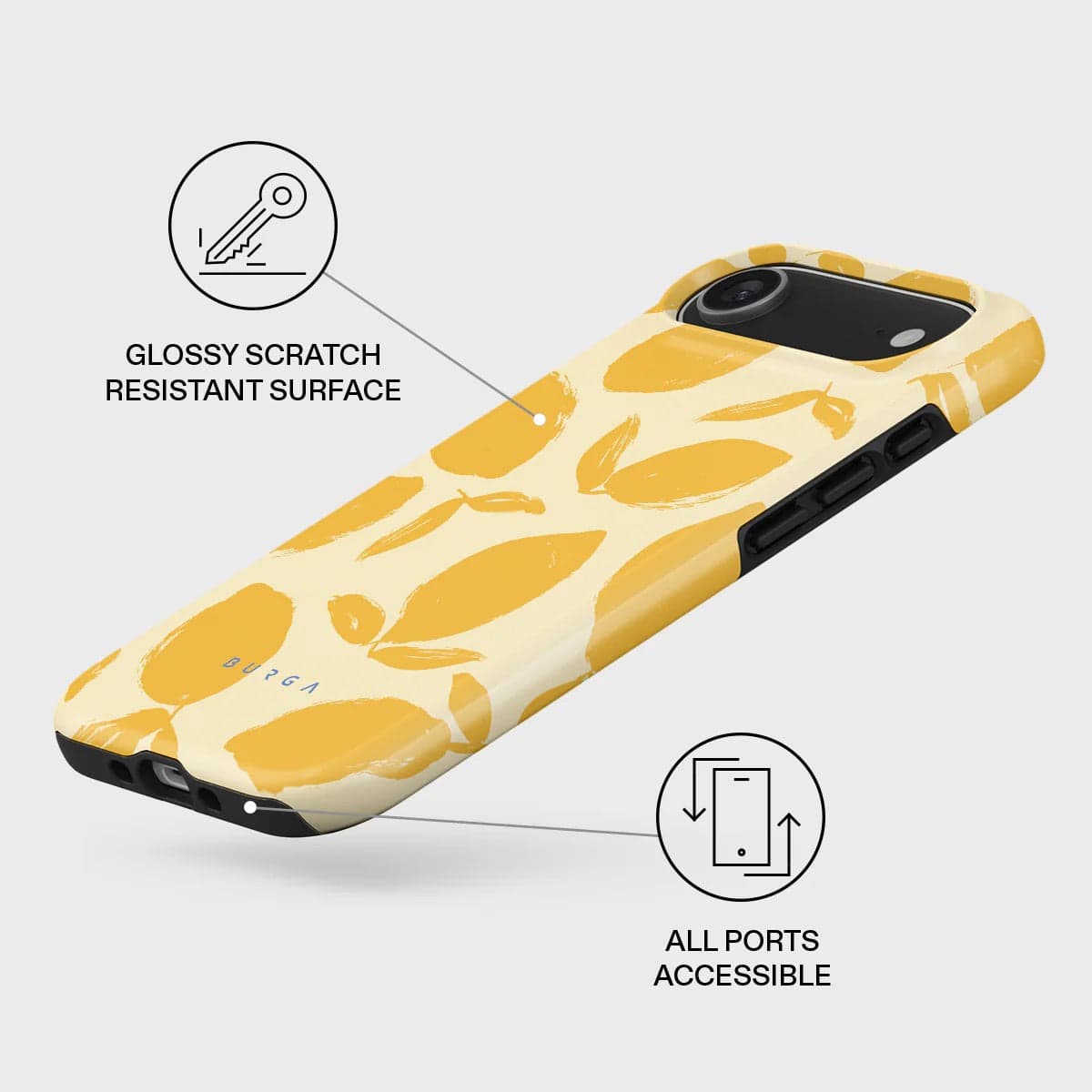 Kryt pro iPhone Air Burga Lemon Tart Tough MagSafe Case - citrón - náhled 2