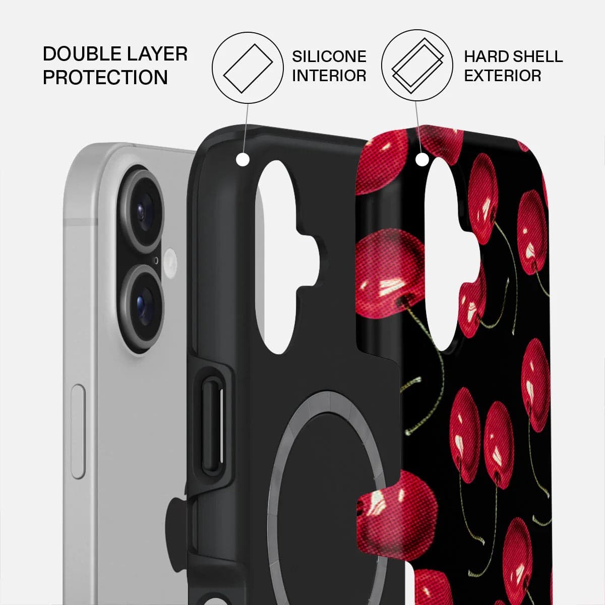 Kryt pro iPhone 17 Burga Cherrybomb Tough MagSafe Case - třešeň - náhled 2