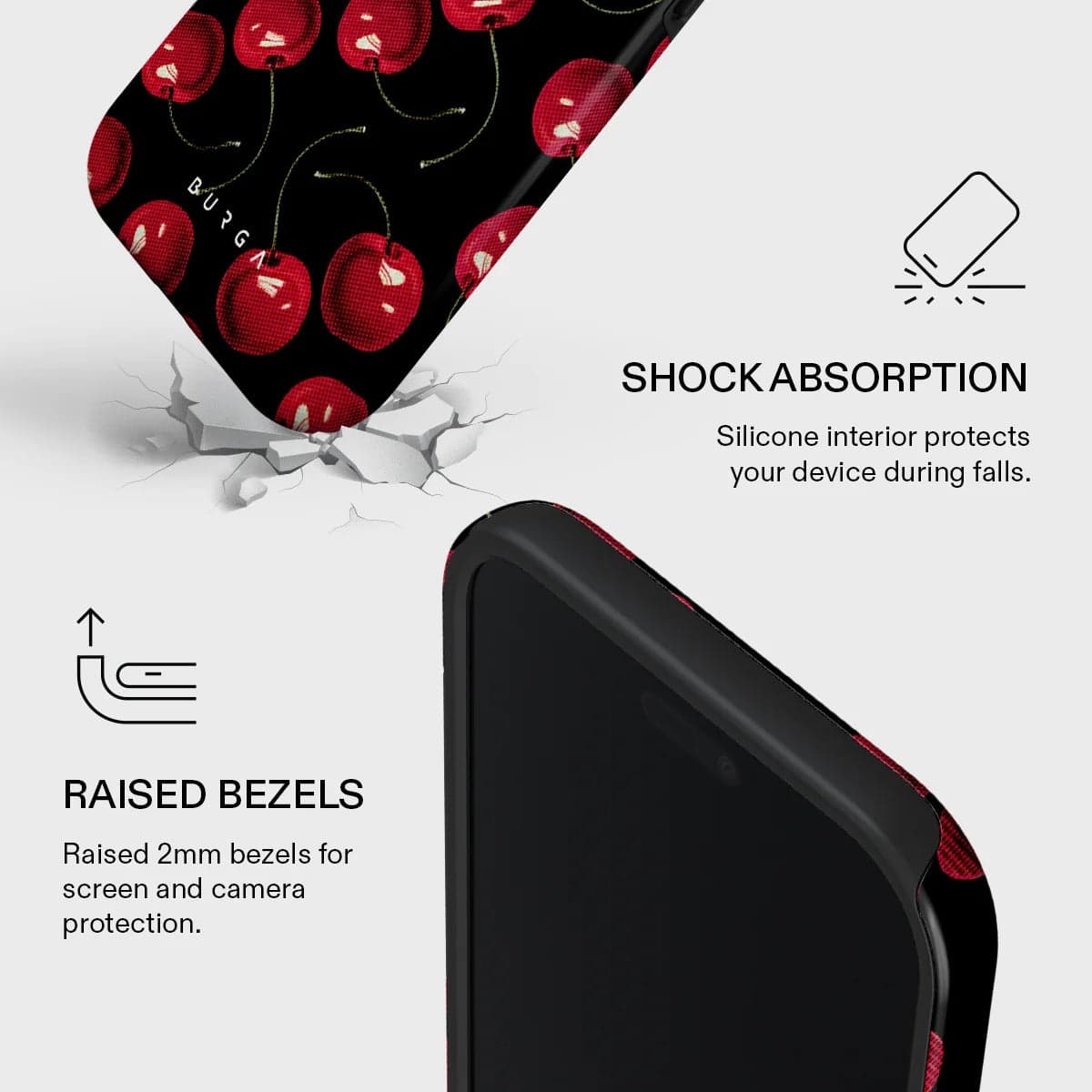 Kryt pro iPhone Air Burga Cherrybomb Tough MagSafe Case - třešeň - náhled 4