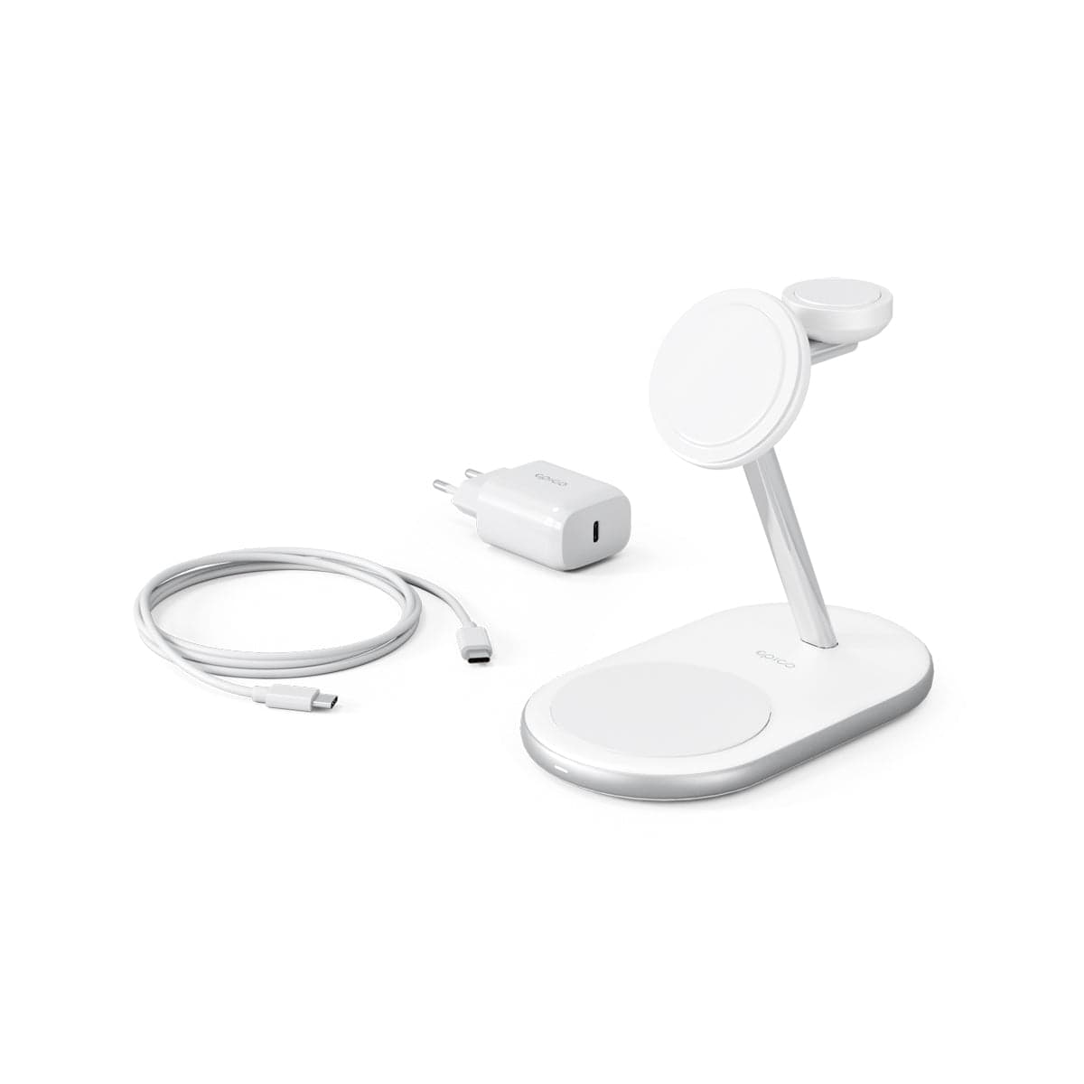 3v1 nabíjecí MagSafe stojan 15W Epico - bílý - náhled 4