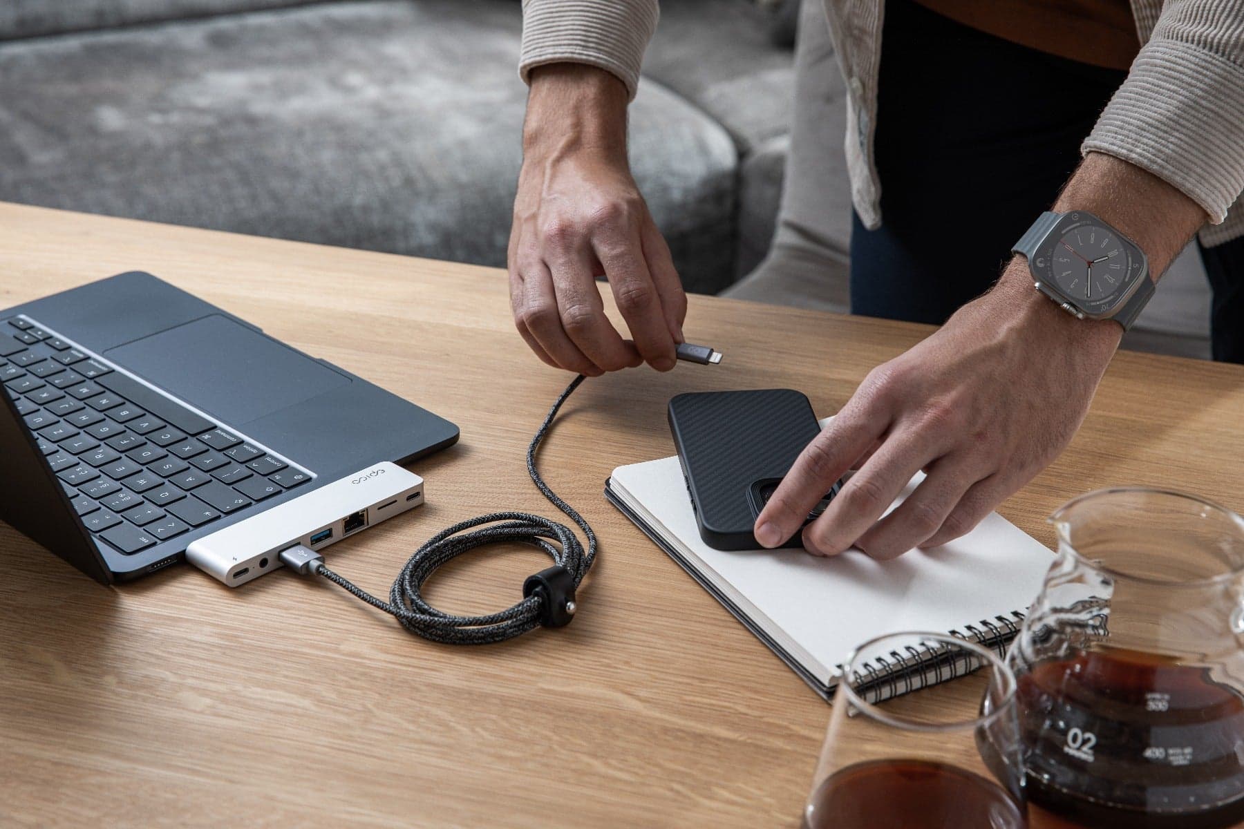 USB-C Hub Pro III Epico - stříbrný - náhled 3