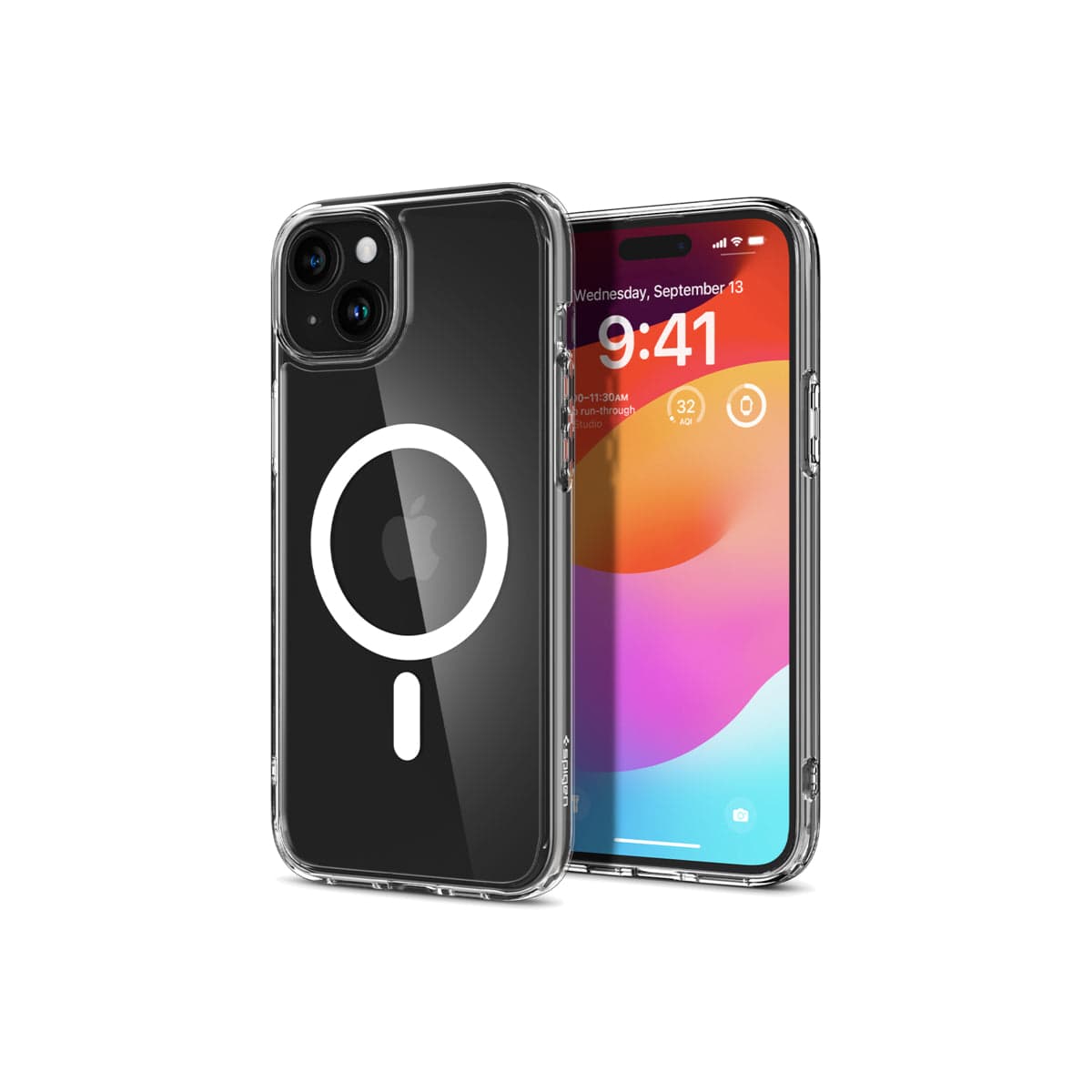 Kryt pro iPhone 15 Plus Spigen Crystal Hybrid MagSafe - bílý - náhled 2