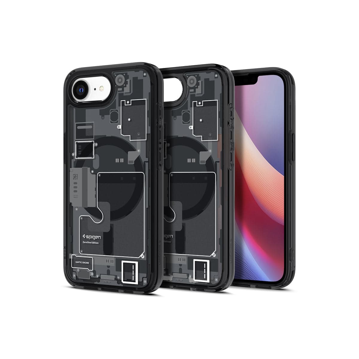 MagSafe kryt pro iPhone 16e Spigen Ultra Hybrid - zero one black - náhled 2