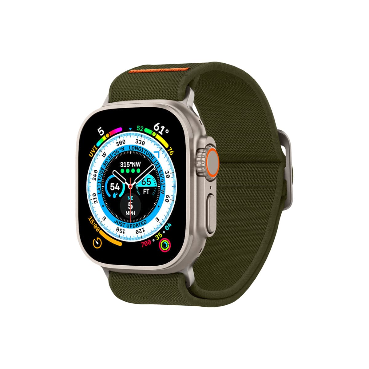 Řemínek pro Apple Watch 42/44/45/49mm Spigen Lite Fit Ultra - khaki - náhled 1