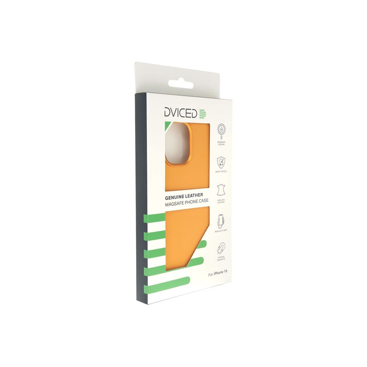 Kožený MagSafe kryt pro iPhone 16 Dviced – oranžový - náhled 4