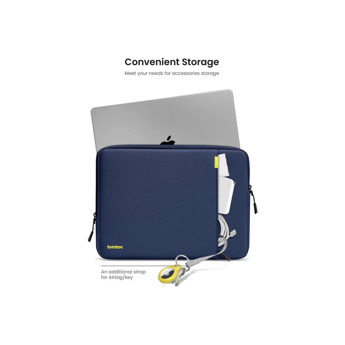Pouzdro s brašnou pro MacBook Pro 14" tomtoc Sleeve Kit - modré - náhled 2