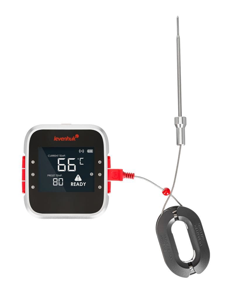 Chytrý Bluetooth teploměr na maso Levenhuk Wezzer Grill BT20 se 3 sondami - náhled 4