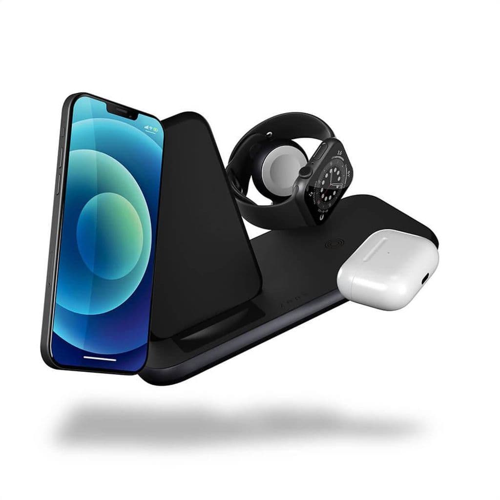 Hliníková bezdrátová nabíječka Zens Aluminium 4-in-1 Stand s 45W USB-C PD adaptérem - náhled 3