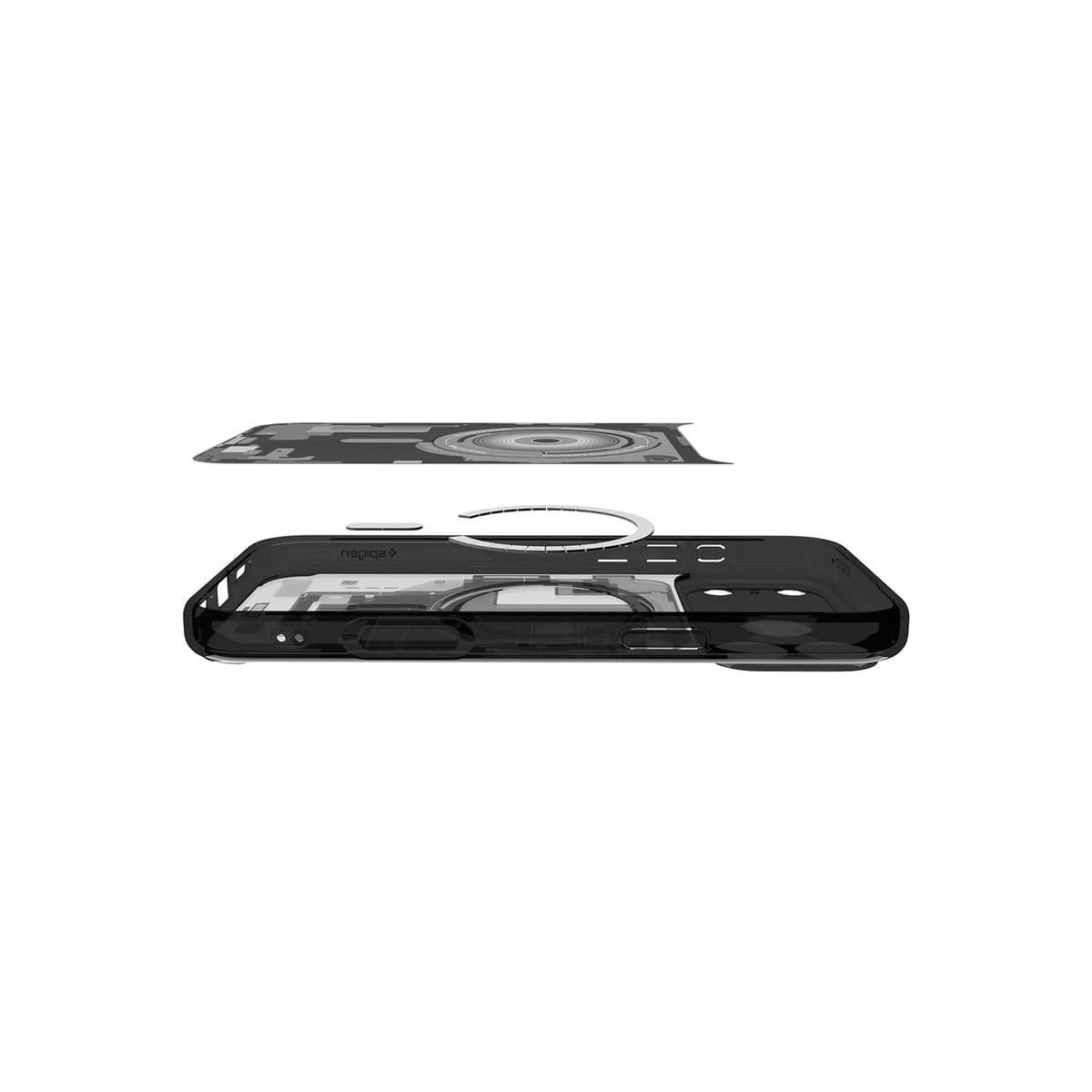Kryt pro iPhone 17 Pro Max Spigen Ultra Hybrid MagSafe - zero one black - náhled 3