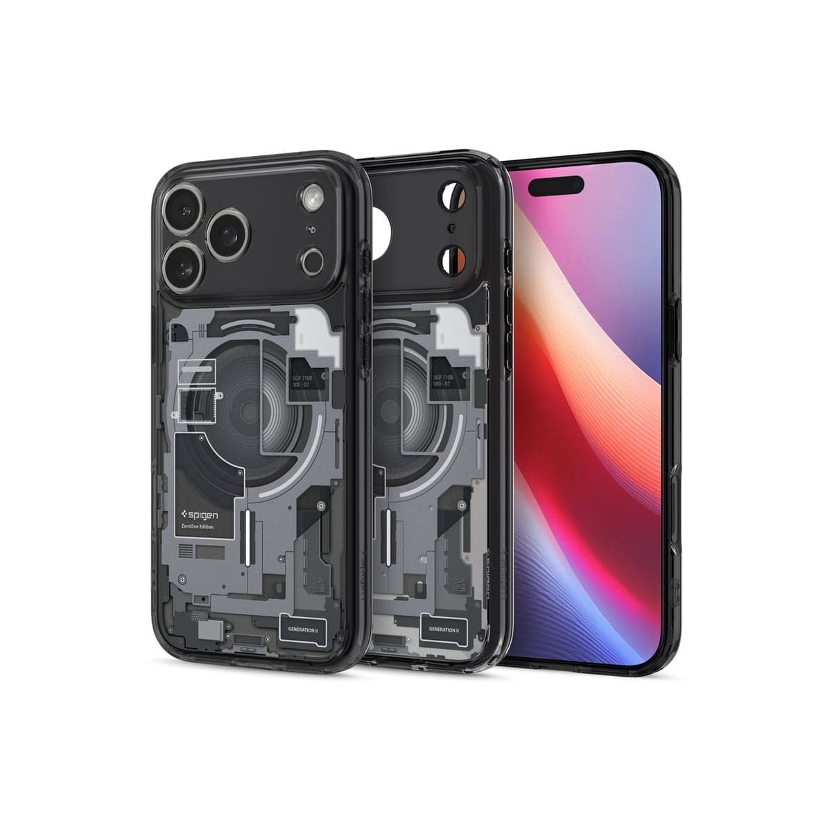 Kryt pro iPhone 17 Pro Spigen Ultra Hybrid MagSafe - zero one black - náhled 2