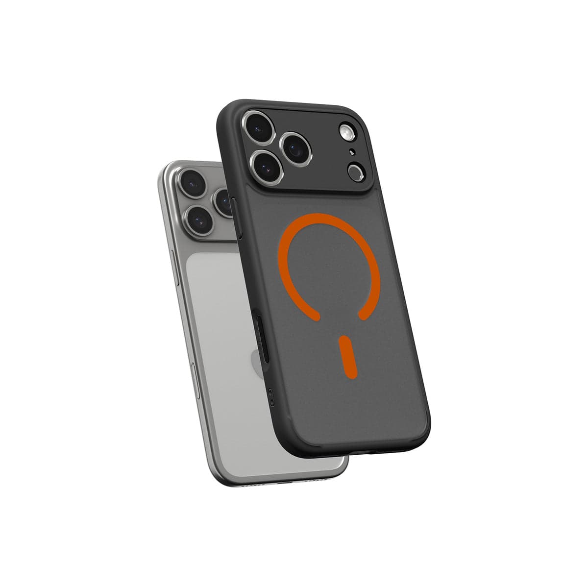 Kryt pro iPhone 17 Pro Spigen Ultra Hybrid MagSafe - černý mráz oranžový - náhled 5