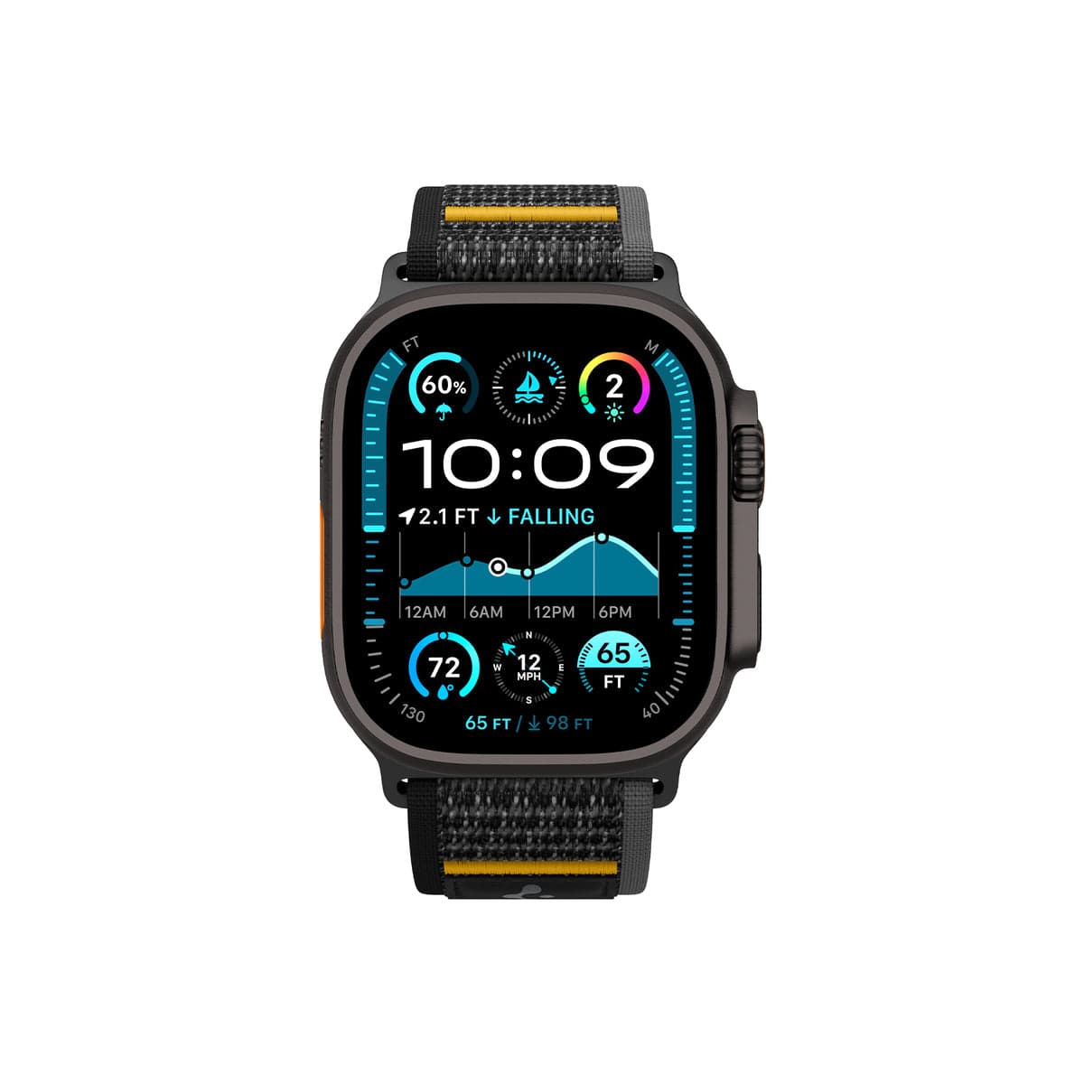 Řemínek pro Apple Watch 44mm/45mm/46mm/49mm Spigen Athlex Air Active Band - černý - náhled 2