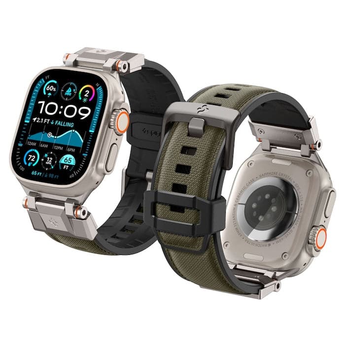 Řemínek pro Apple Watch 49mm/46mm/45mm/44mm Spigen DuraPro Armor - zelený - náhled 2