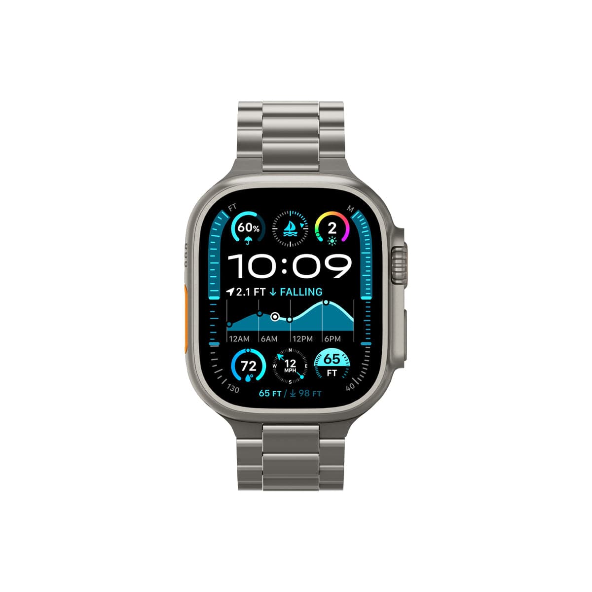Řemínek pro Apple Watch 49mm/46mm/45mm/44mm Spigen Modern Fit Titanium Band - přírodně titanový - náhled 2