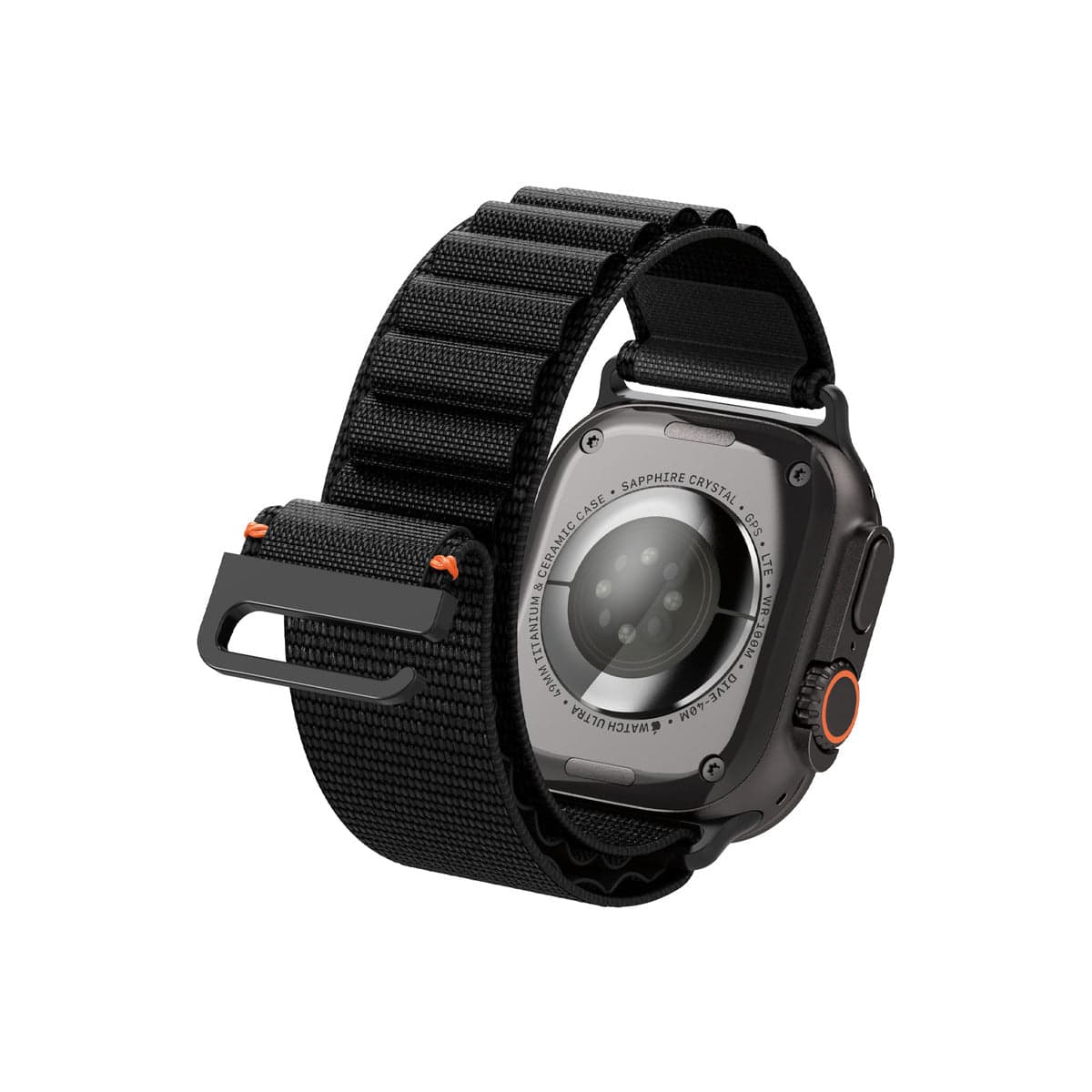 Řemínek pro Apple Watch 49mm/46mm/45mm/44mm Spigen Fabric Band - černý - náhled 3