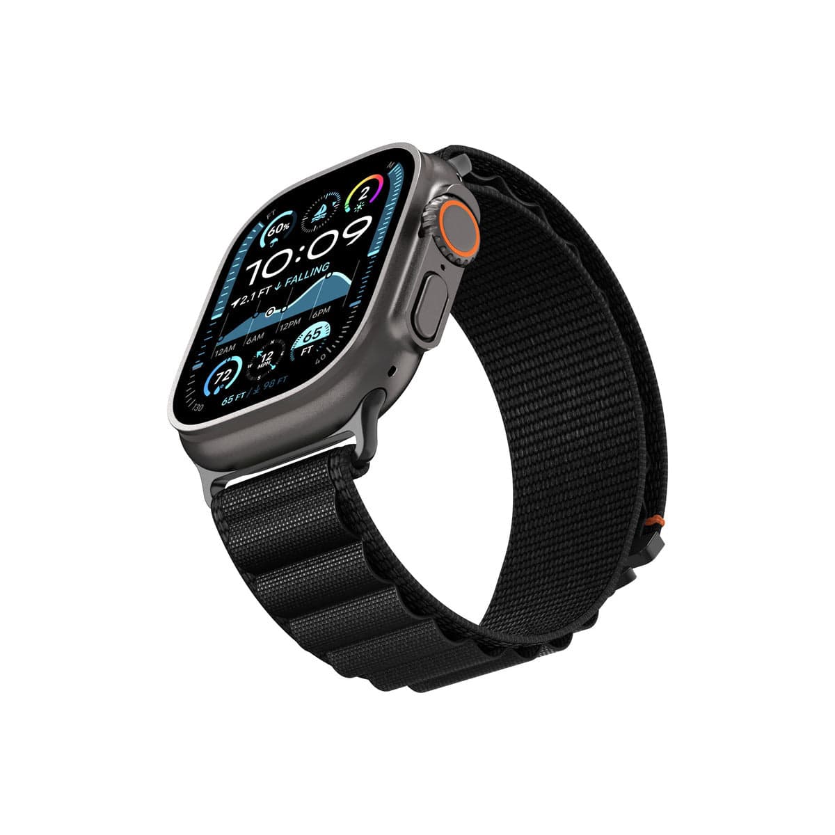 Řemínek pro Apple Watch 49mm/46mm/45mm/44mm Spigen Fabric Band - černý - náhled 2