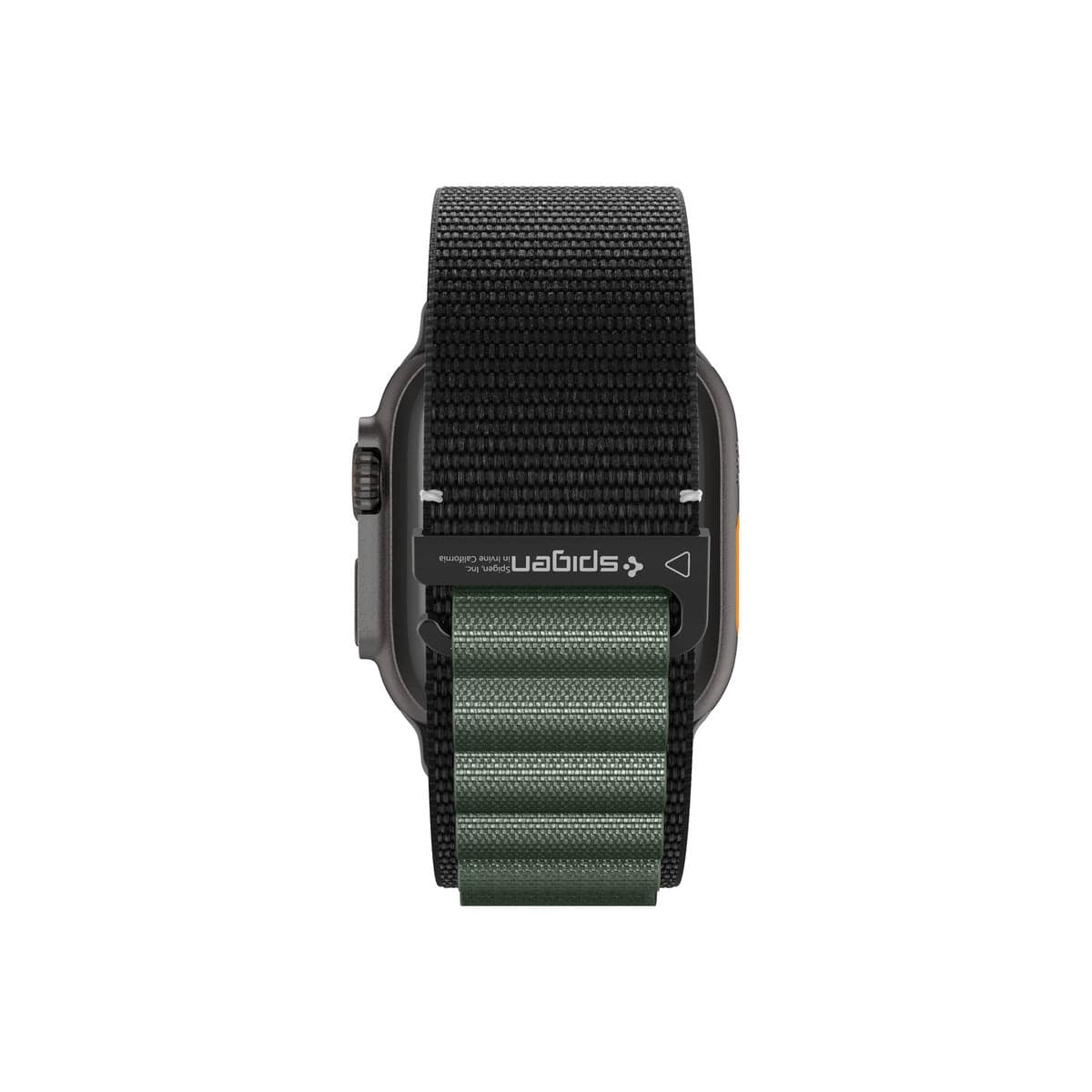 Řemínek pro Apple Watch 49mm/46mm/45mm/44mm Spigen Fabric Band (Hook) - černo-zelený - náhled 5