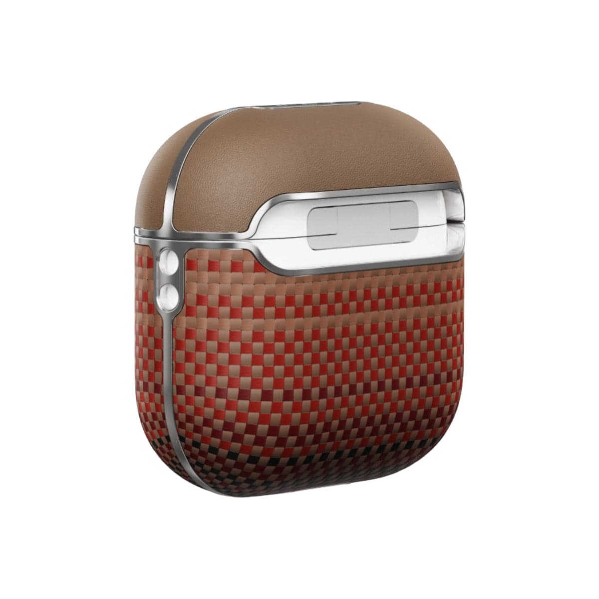 Kryt pro AirPods 4 Pitaka Aramid Fiber Magnetic Case - bronzový - náhled 3