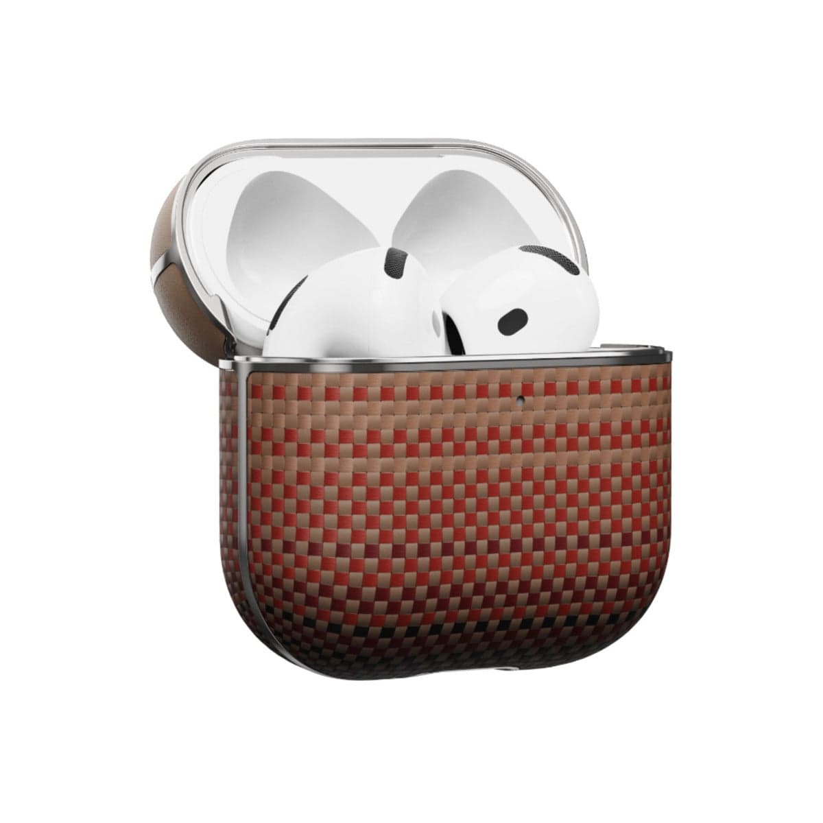 Kryt pro AirPods 4 Pitaka Aramid Fiber Magnetic Case - bronzový - náhled 1