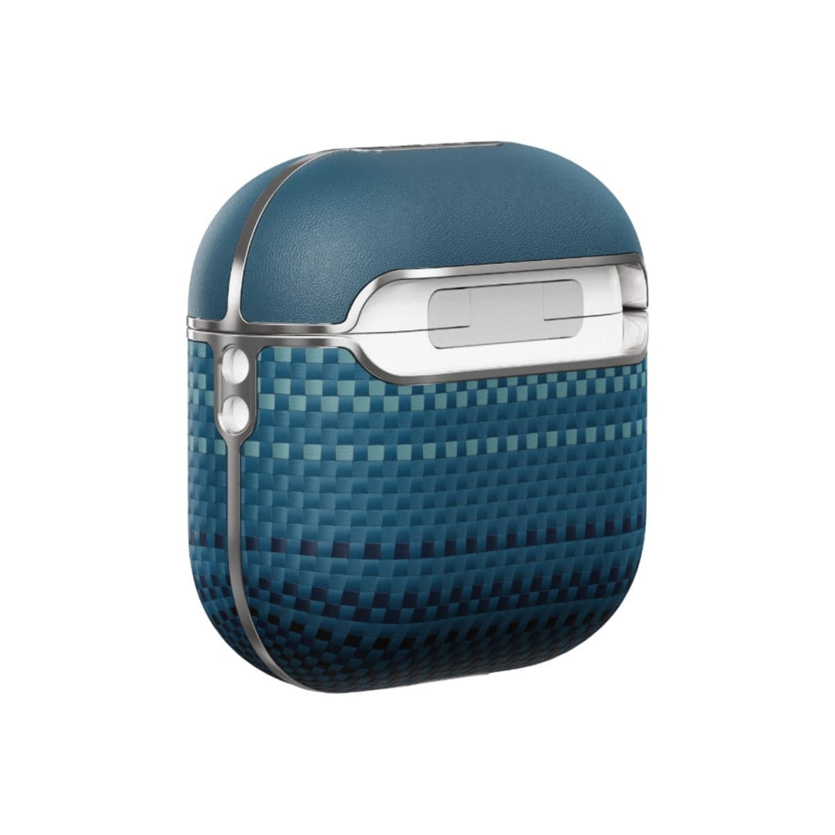 Kryt pro AirPods 4 Pitaka Aramid Fiber Magnetic Case - modrý - náhled 3